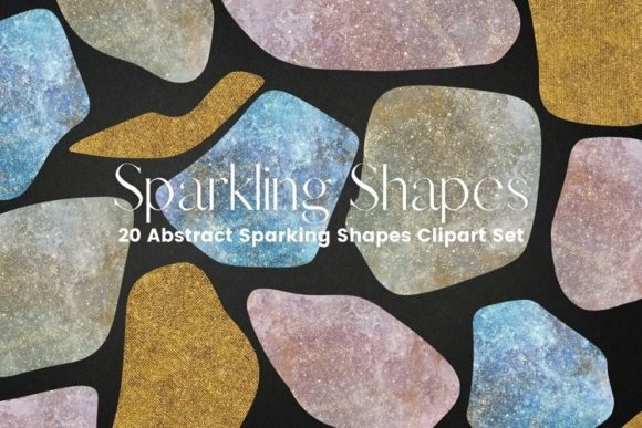 Glittery Abstract Shapes Collection