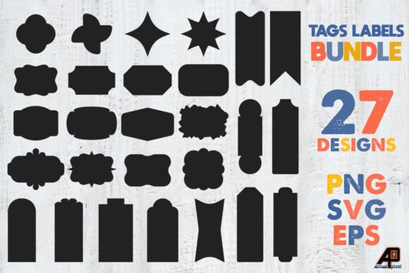 Creative SVG PNG Labels and Tags Bundle