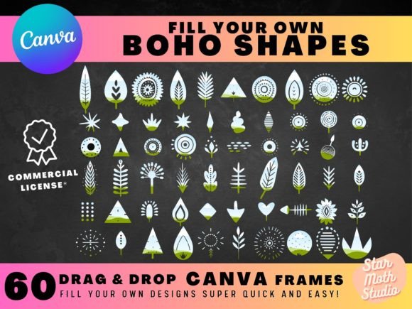 Custom Boho Shapes for Canva Designs