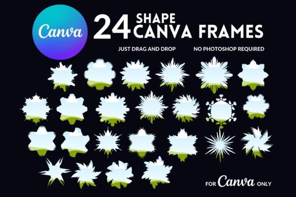 Customizable Canva Abstract Frames