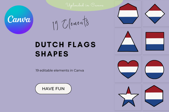 Dutch Flag Clipart for Canva Designs