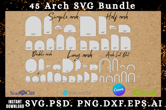 Creative Arch Shapes SVG & Canva Template