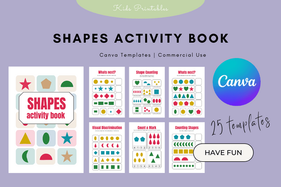Editable Shapes Activity Book Templates