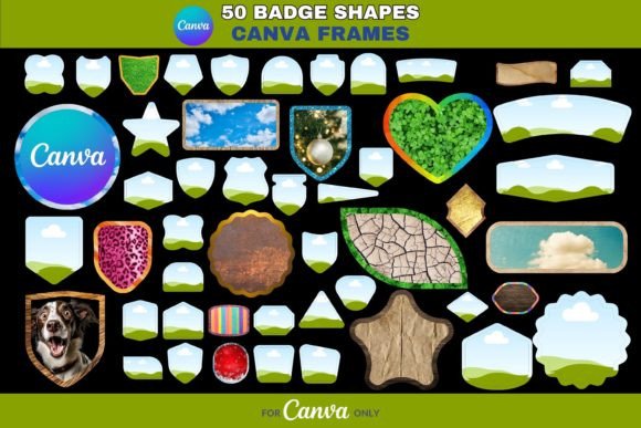 50 Unique Badge Canva Frame Templates