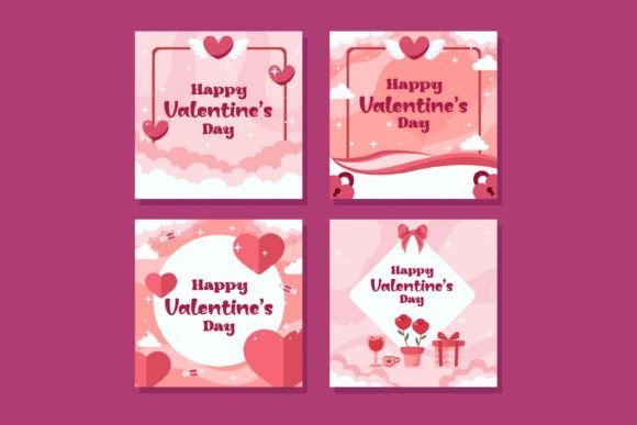 Valentine Vector Social Media Graphics