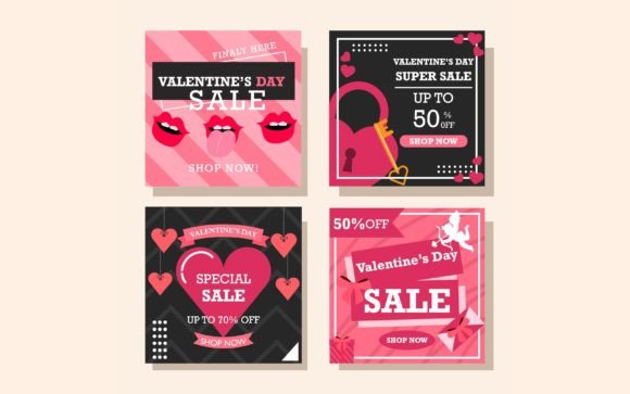 Valentine Vector Social Media Kit