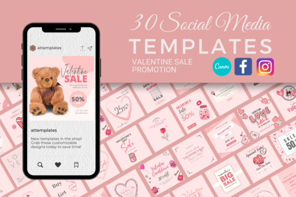 Romantic Canva Social Media Templates