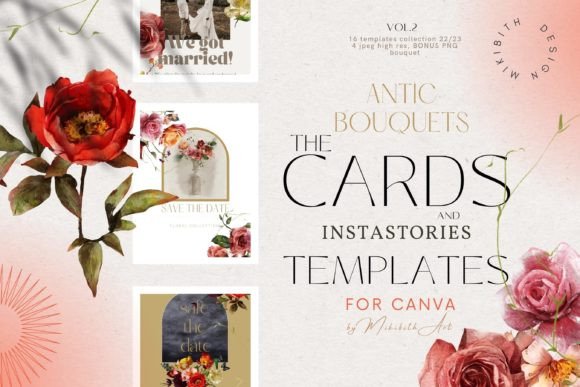 Elegant Bouquet Card & Instagram Templates