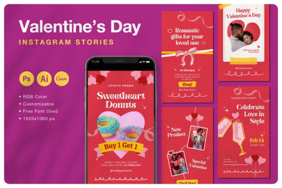 Creative Valentines Day Social Media Templates