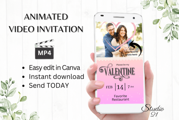 Digital Valentine's Animated Invitation