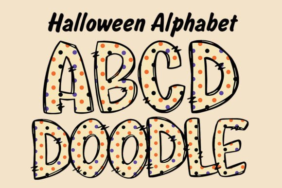 Halloween Alphabet PNG Clipart Set