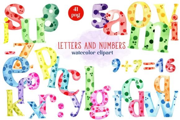 Polka Dot Alphabet Letters and Numbers
