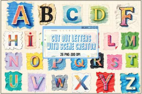 Versatile Cut Out Letter PNG Pack