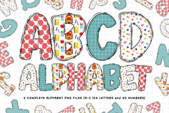 Creative Doodle Alphabet Clipart Set