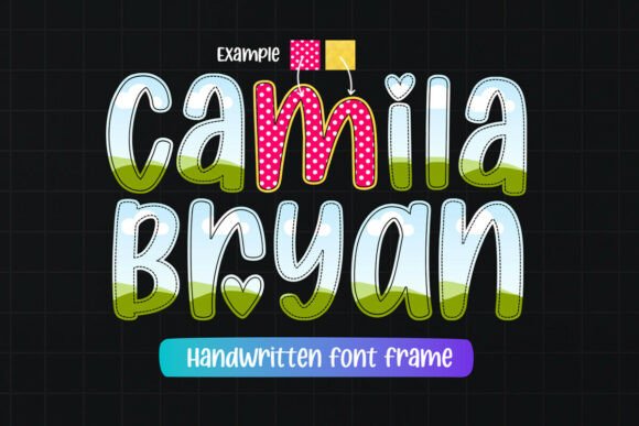 Canva Font Alphabet Frame Template