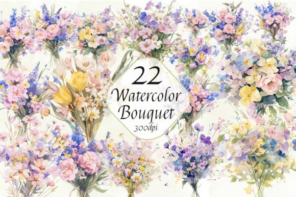 Watercolor Floral SVG Set