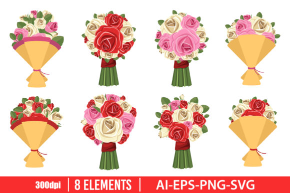 Digital Flower Clipart Collection