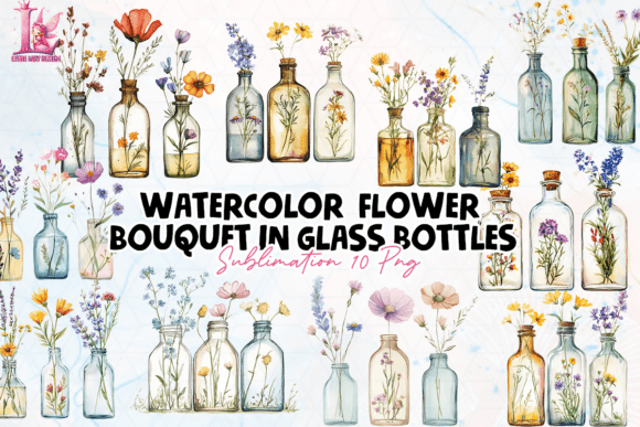 Floral Watercolor Clipart Set