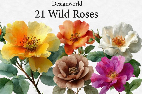 Wild Roses Clipart Collection