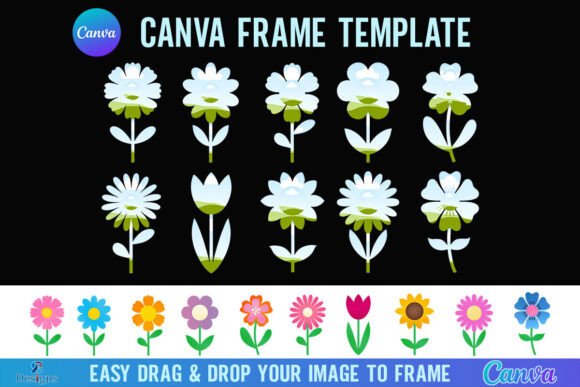 Flower Canva Frame Template