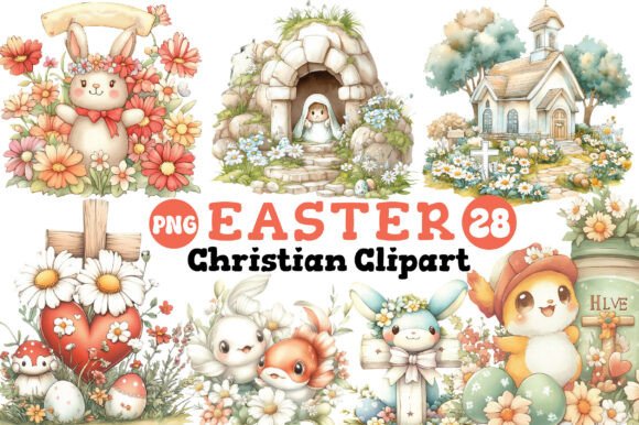 High-Resolution Easter Clipart Set