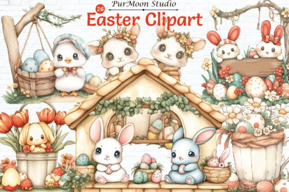 High-Resolution Easter Graphics Set