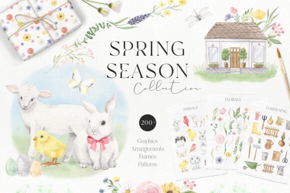 Watercolor Easter Clipart Collection