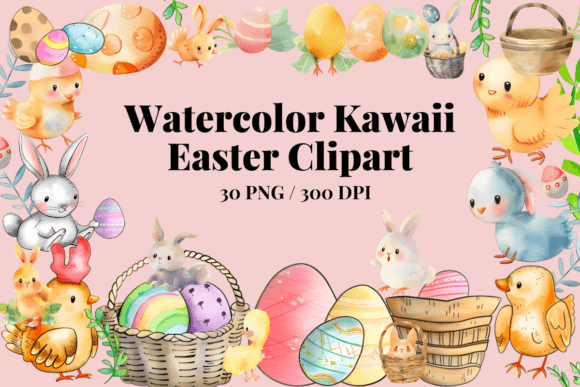 Kawaii Easter Clipart Collection