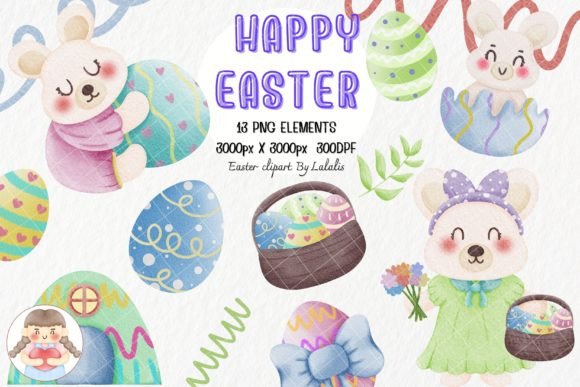 Hand-Drawn Easter Clipart Collection