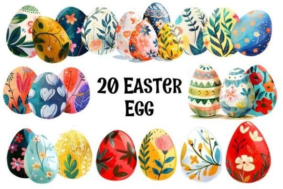 Easter Watercolor Clipart Collection