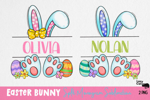 Easter Bunny Monogram Art Set