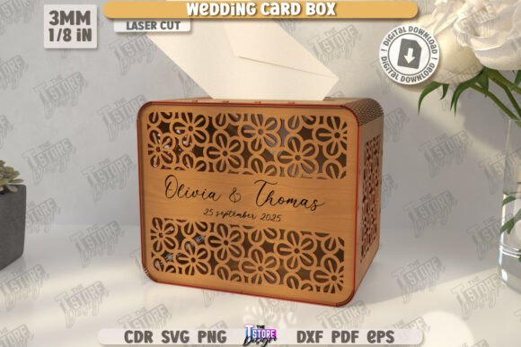 Wedding Card Box Laser Cut Template