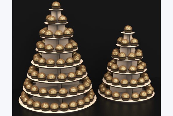 Laser-Cut Tiered Dessert Stand SVG Files