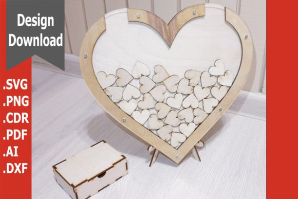Heart Drop Box Frame Laser Cut File Set
