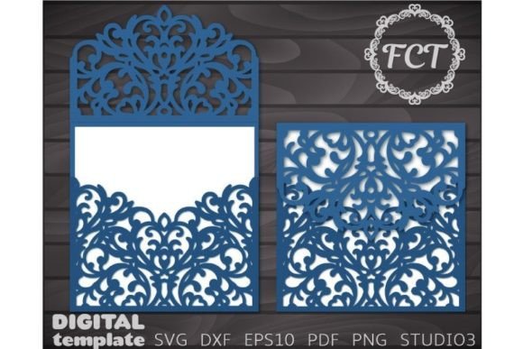 Elegant Wedding Envelope SVG Cut Template
