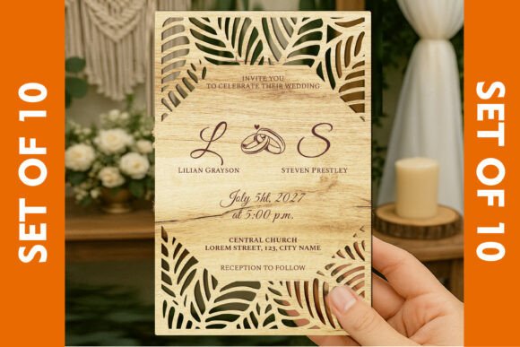 Laser Cut Wedding Invitation Design Bundle