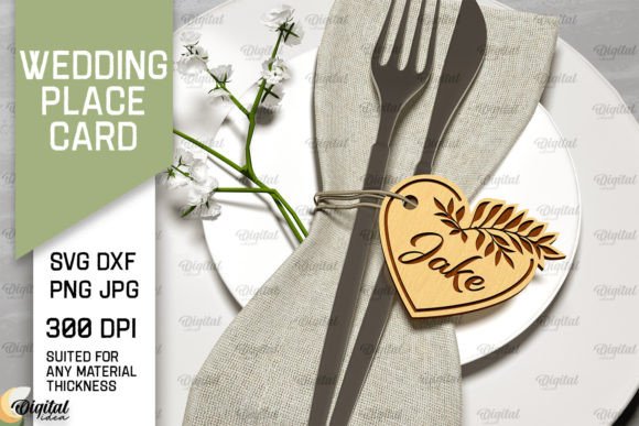 Wedding Wooden Place Card Laser Cut Files