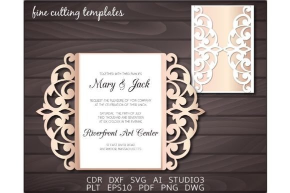 Wedding Gate Laser Cut Invitation Card Template