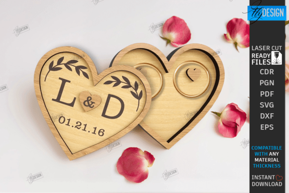 Wedding Ring Box Laser Cut SVG and CNC Files