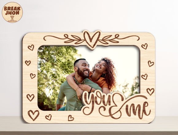 Me and You Wallet Photo Frame Laser Cut File
