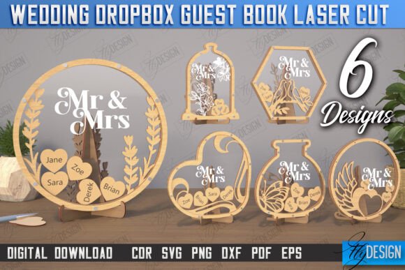 Wedding Drop Box Guestbook CNC Laser Cut Files