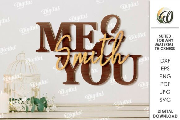 Wooden Wedding Decor Laser Cut Design Bundle