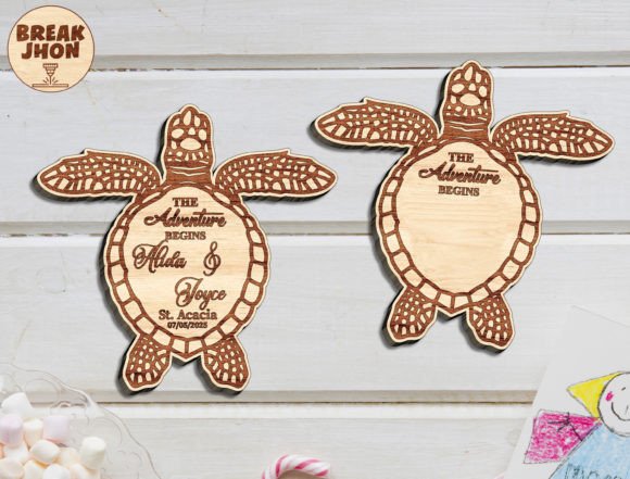 Beach Ocean Turtle Save the Date Magnet Template
