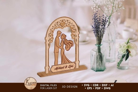 Wedding Multilayer Laser Cut Ornament Files