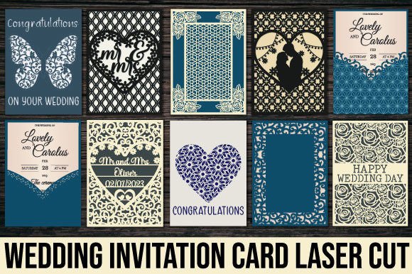Wedding Invitation Card Papercut Bundle