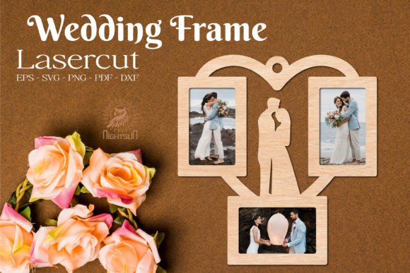 Laser Cut Heart Wedding Frame SVG Bundle