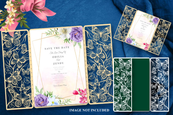 Butterfly Laser Cut Invitation Card Template