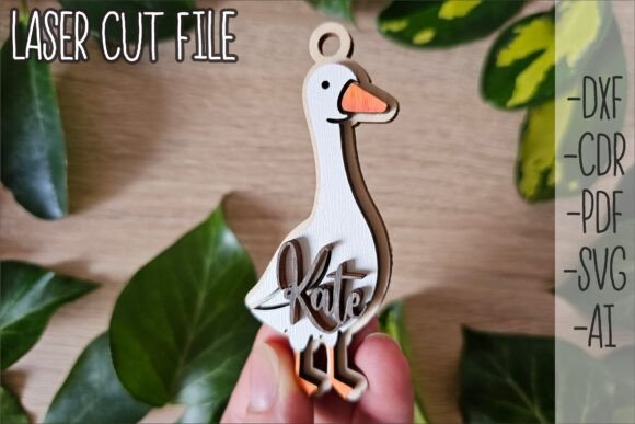 Personalized Goose Keychain SVG