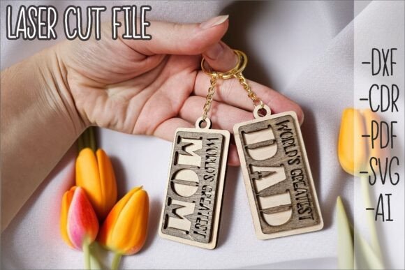 World's Greatest Laser-Cut Keychain SVG Set