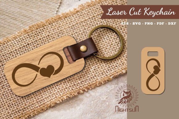 Infinity Heart Keychain SVG & Laser Cut Files